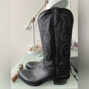 Black Lucchese boots